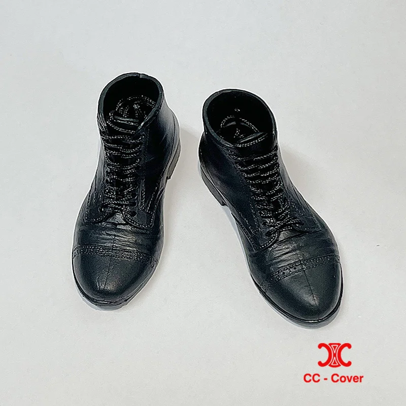 Męski garnitur w skali 1/6, buty wizytowe, sznurowane gumowe buty, żołnierz, solidne buty, model pasujący do 12-calowych figurek akcji z odłączanymi stopami, lalki.