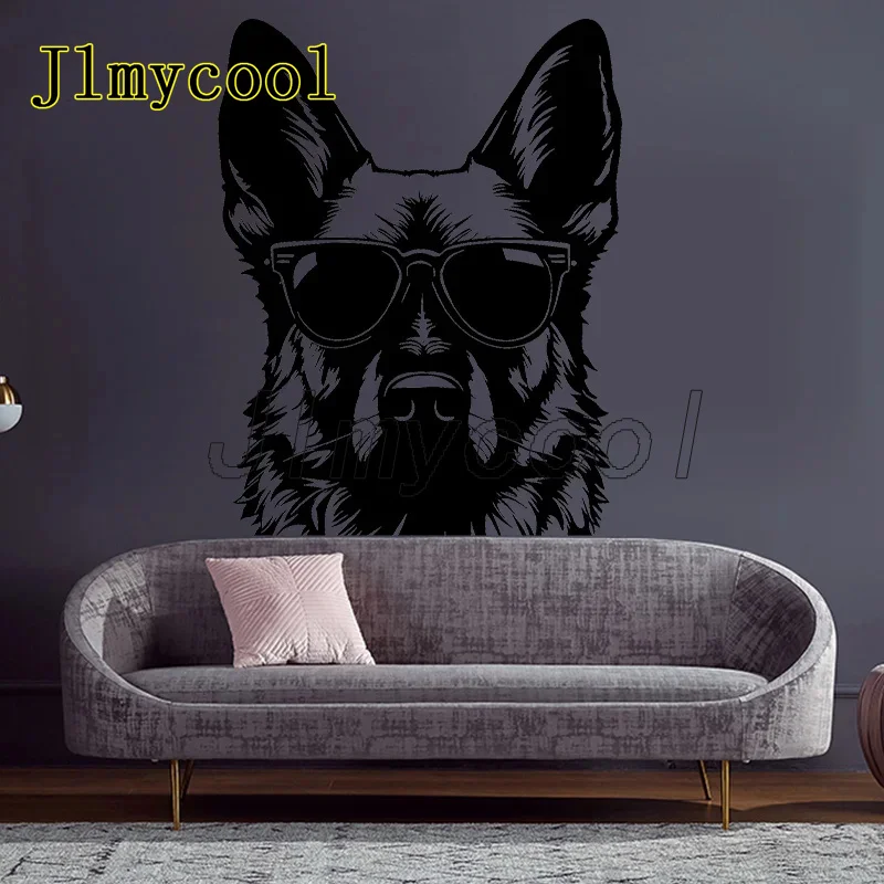 

Немецкая овчарка хипстерская собака настенная наклейка интерьер домашний декор зоомагазин украшение спальни детские наклейки съемные фрески SA04