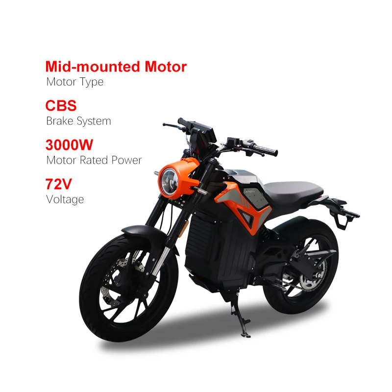 Modern Design Electric Moped High Power 3000W Full Shock Absorption Long Endurance Electric Off-road Motorcycle Electric Scooter