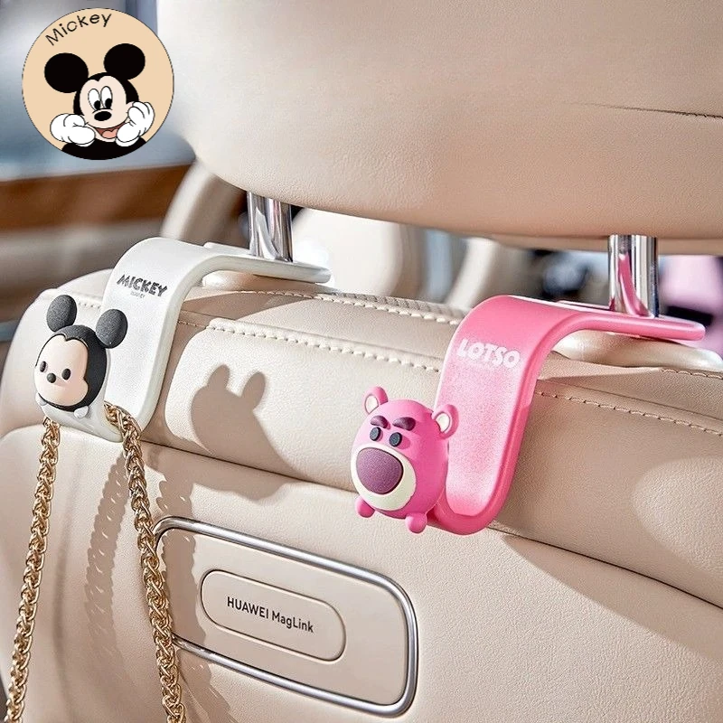

Disney Mickey cartoon cute car hook creative kawaii household car seat rear storage hook anime peripheral gift wholesale