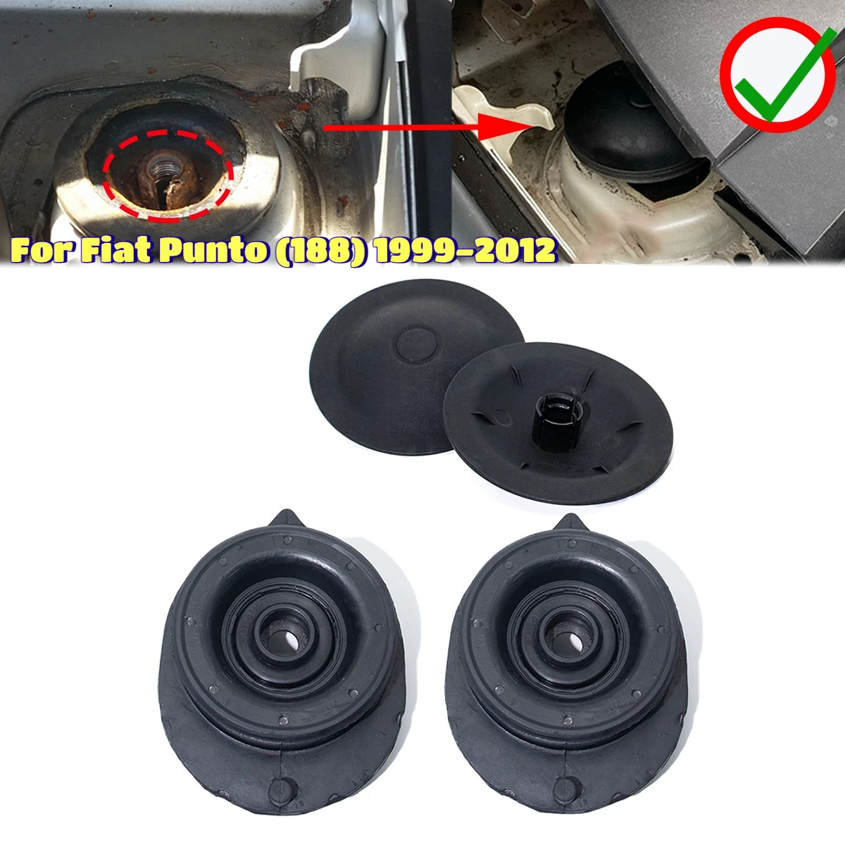 2Set Car Shock Absorber Front Strut Mounting Kits For Fiat Punto (188) 1999-2012 46746544 New Waterproof Replacement Accessories