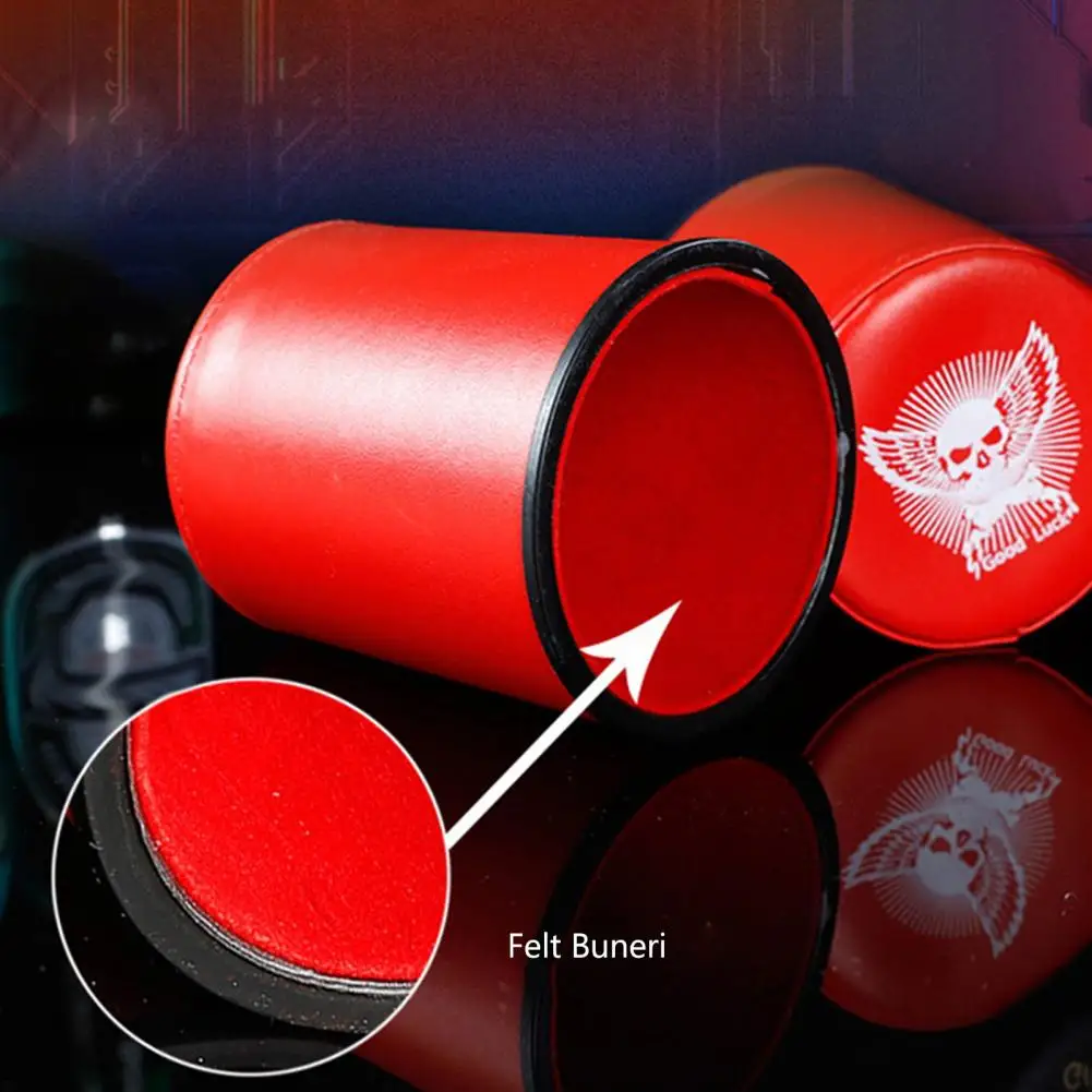 Dice Cup Set Silent Shaking Enjoy Noise-free Gaming With Felt Lining Large Diameter Dice Cup With Dice Quiet Shaking For Playing