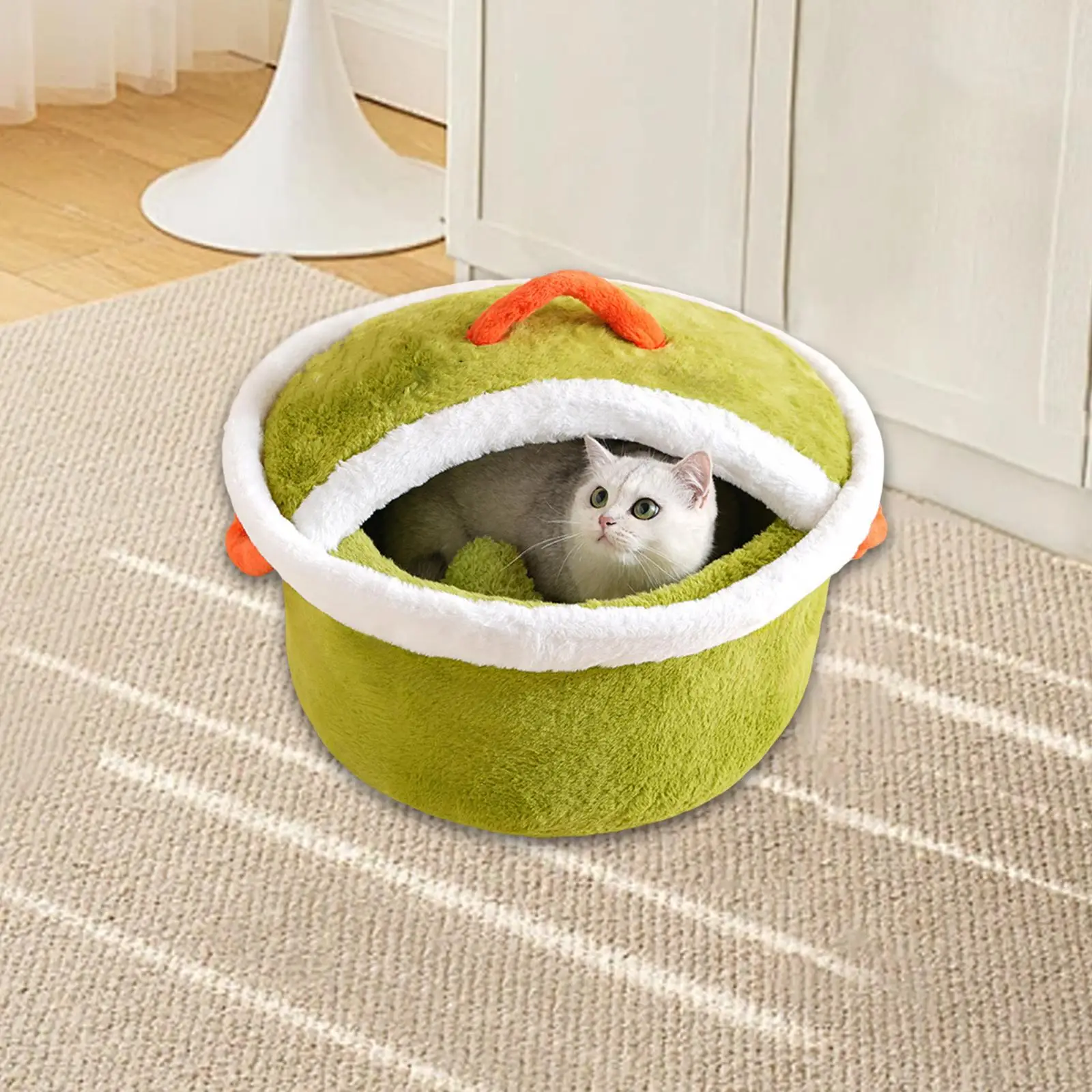 Cat House Cat Sleeping Pad for Indoor Cats Cushion Dog House Cute Creative AntiSlip Bottom Winter Warm Nest Kitten Bed Pet Bed