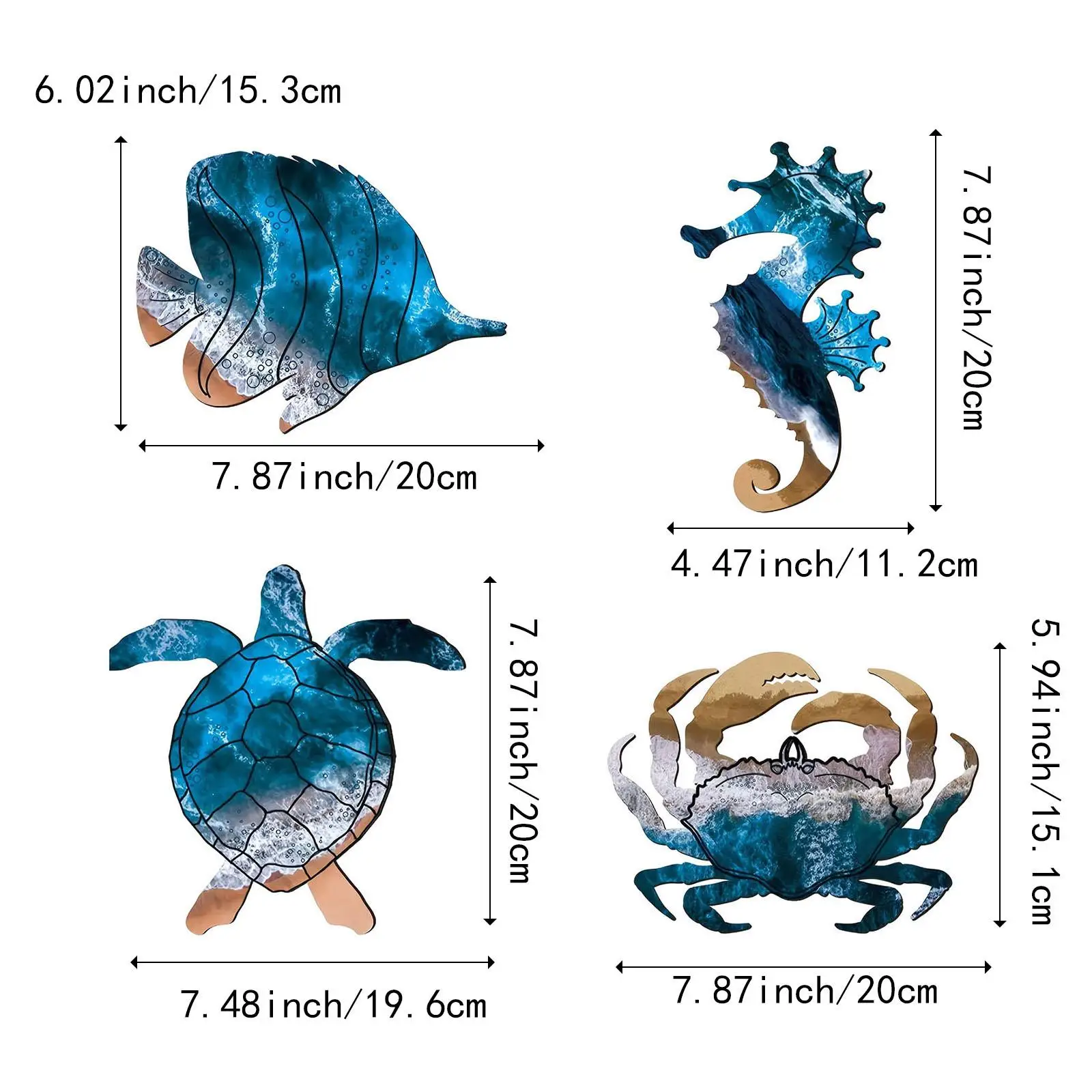 

Деревянный настенный декор «Школа рыбок» в стиле бохо, украшение для пляжного дома, морской тематический декор для интерьера дома