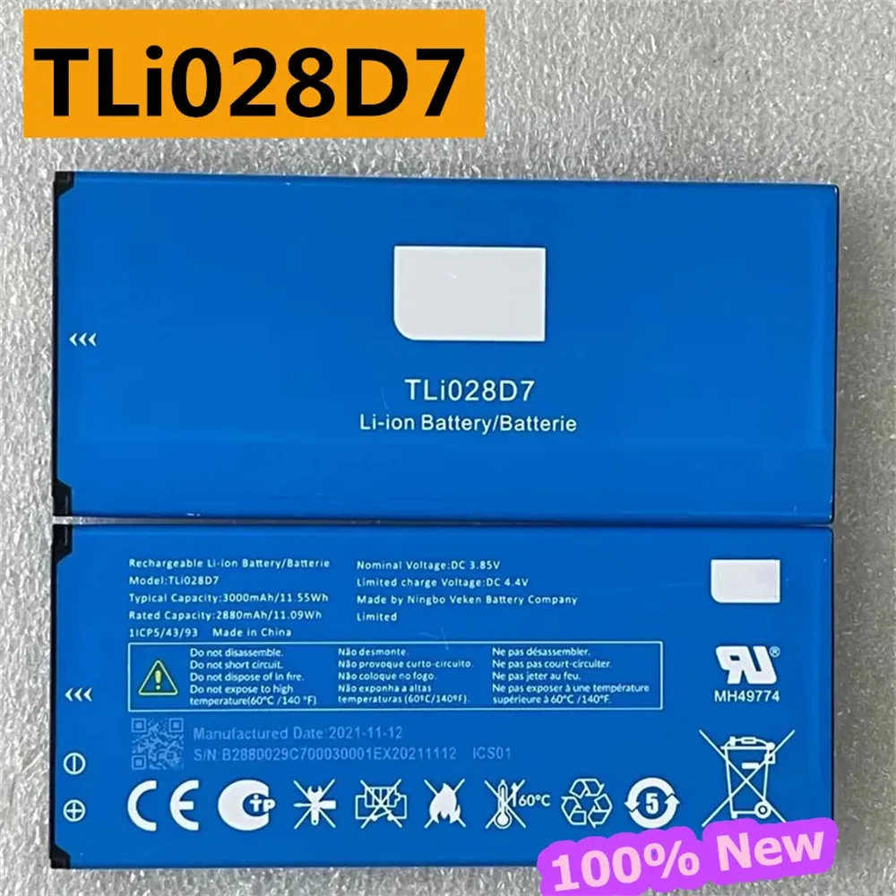 Replacement Battery New Original 3000mAh TLi028D7 Battery for Alcatel One Touch TLi028D7 Cell Phone