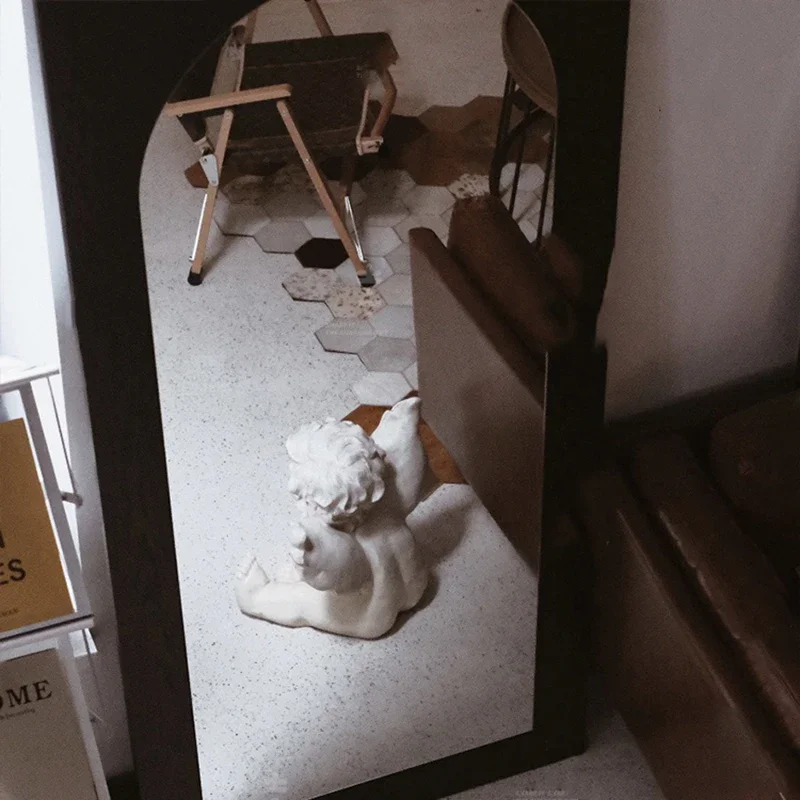 

Aesthetic Bedroom Mirror Glass Modern Long Princess Style Mirrors Girls Room Standing Hogar Y Decoracion Decorative Mirrors