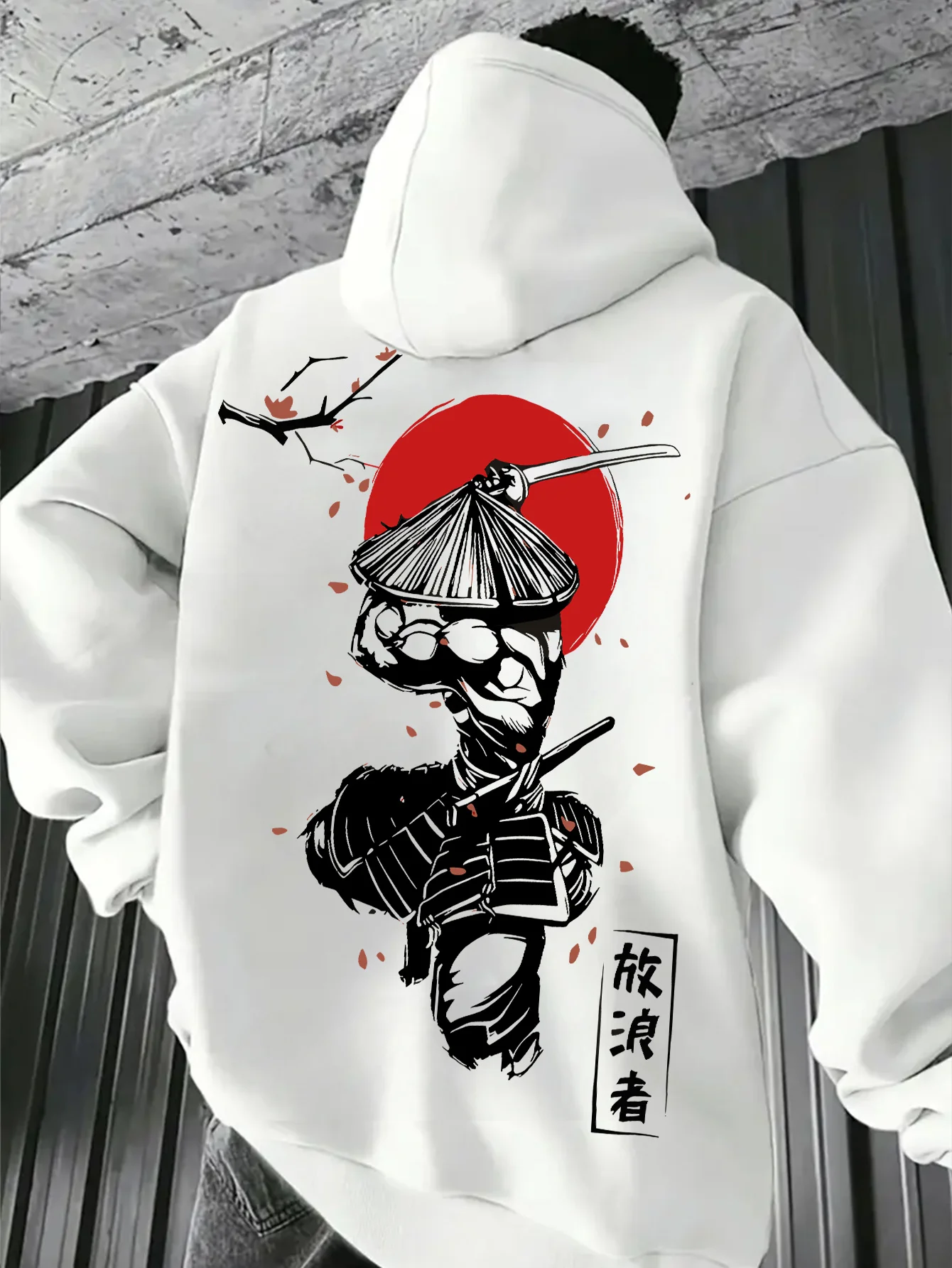 Autumn and Winter Trendy Printed Hoodie Street Daily Unisex Casual Fashion Personalized Top Swordsman Pattern Design
