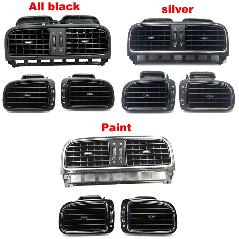 

Black and silver painted car air conditioning vents, central dashboard vents suitable for Polo 2011-2013 6RD819728 6RD 819 728