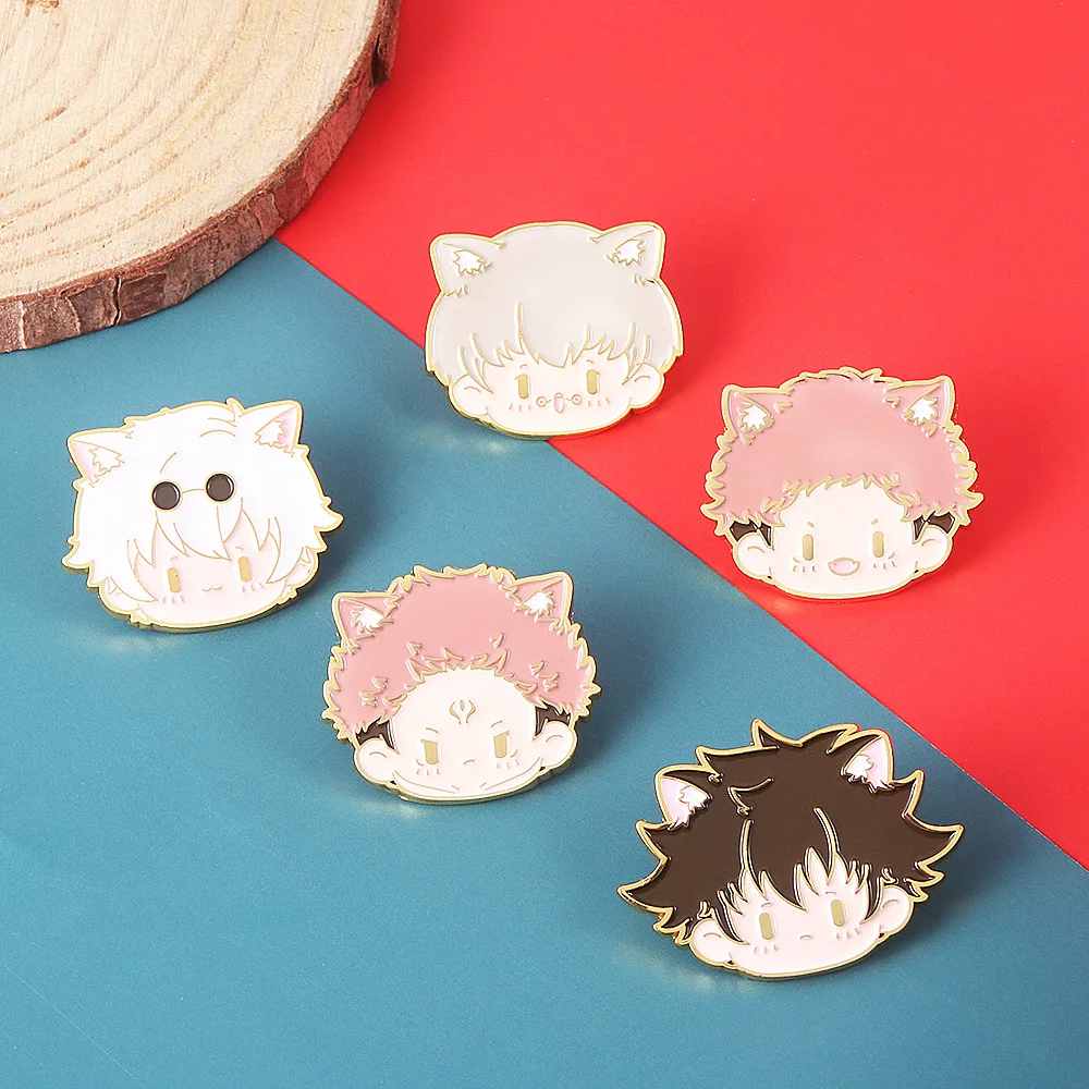 Broches Anime Broches, Satoru Gojo Itadori Yuji, Fushigflats Megumi Inumaki Toge Ryomen Sukuna, Emblème Métal, Pin Props, PmotFigure