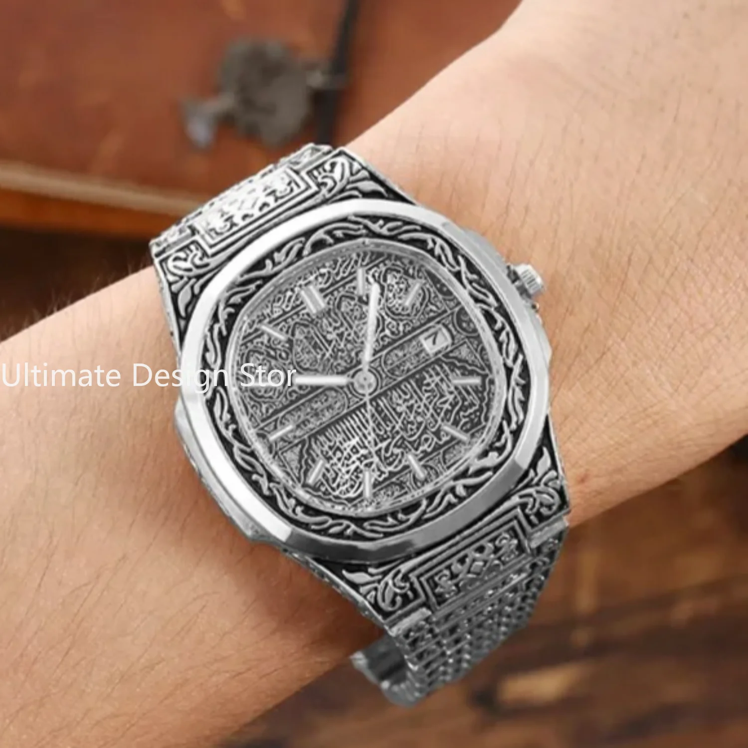 

Мужские восьмиугольные часы со светящимся циферблатом из нержавеющей стали, водонепроницаемые кварцевые наручные часы для бизнеса, повседневный модный подарок для него