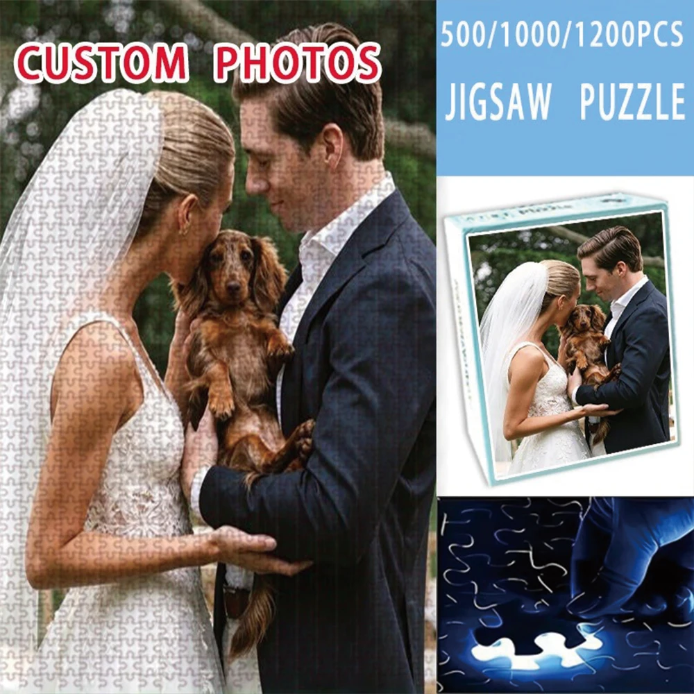 35/300/500/1000pcs Personalized Custom Photo Puzzle Pet Photos Custom Puzzles From Photos Ideal Gifts For Him Her Family Friends