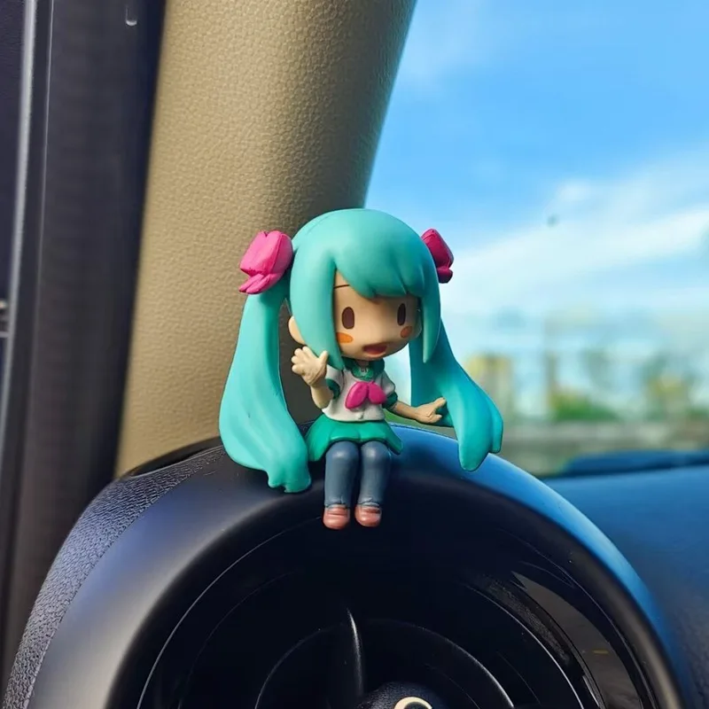 Anime Hatsune Miku Piapro 16th Anniversary 7cm Kawaii Doll Car Ornaments personaggio Pvc Model Toy Collection per regalo per bambini