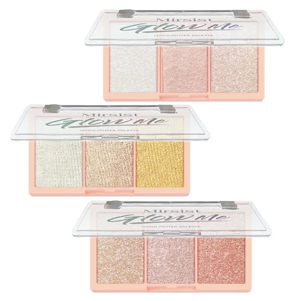 New 3 Colors Face Blusher Natural Color Long Lasting Body Highlight Shimmer Glitter Multifunctional Blush Highlighter