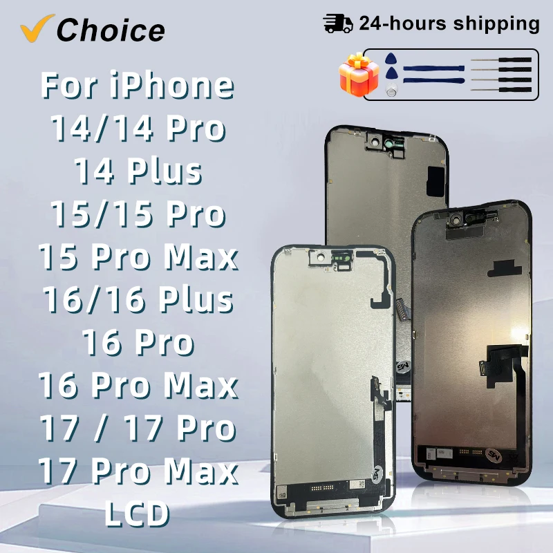 Image of OLED für iPhone 14 15 16 17 Incell LCD-Display für iPhone 14 15 16PLUS 17 Pro MAX LCD Komplette Baugruppe Ersatz-Reparaturkomponente