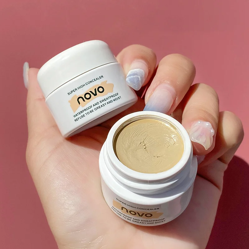 Novo Full Coverage Flawless Makeup Texture Concealer Foundation for Facial Acne Marks Dark Circles Tattoos Powerful Contour