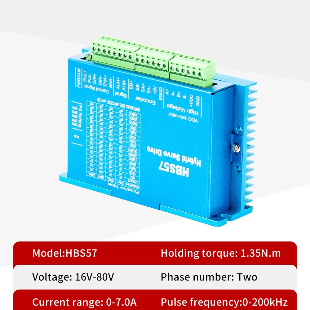 

HBS57 Драйвер замкнутого контура 57/86 двухфазный комплект драйверов шагового двигателя с замкнутым контуром, контроллер двигателя 24 В