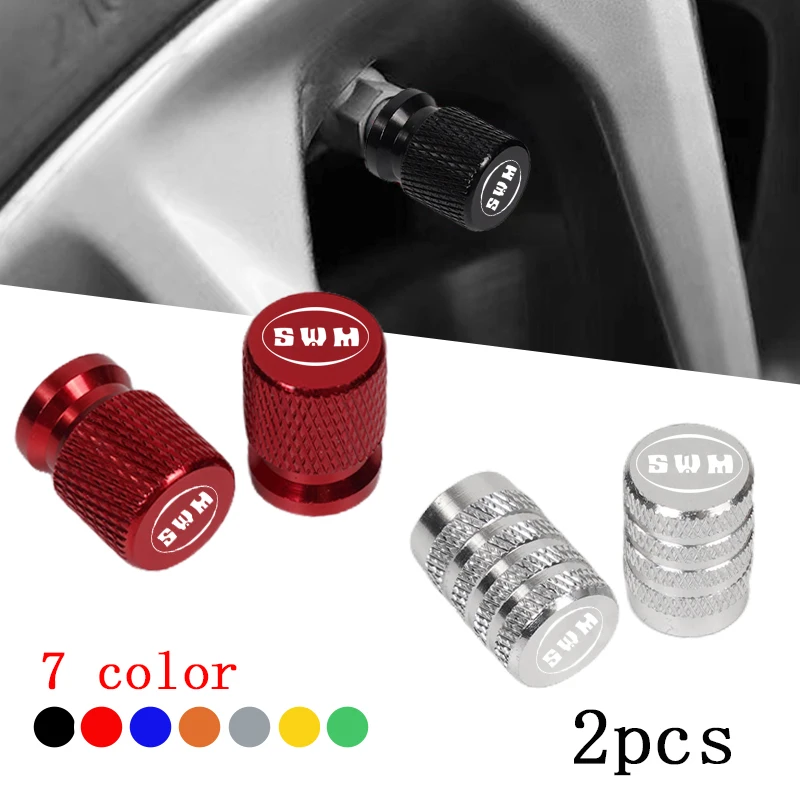 

For SWM RS125R RS300R RS500R RS650R SM125R 450R 500R 650R 2pcs Motorcycle CNC Aluminum Tire Valve Air Port Stem Cover Caps