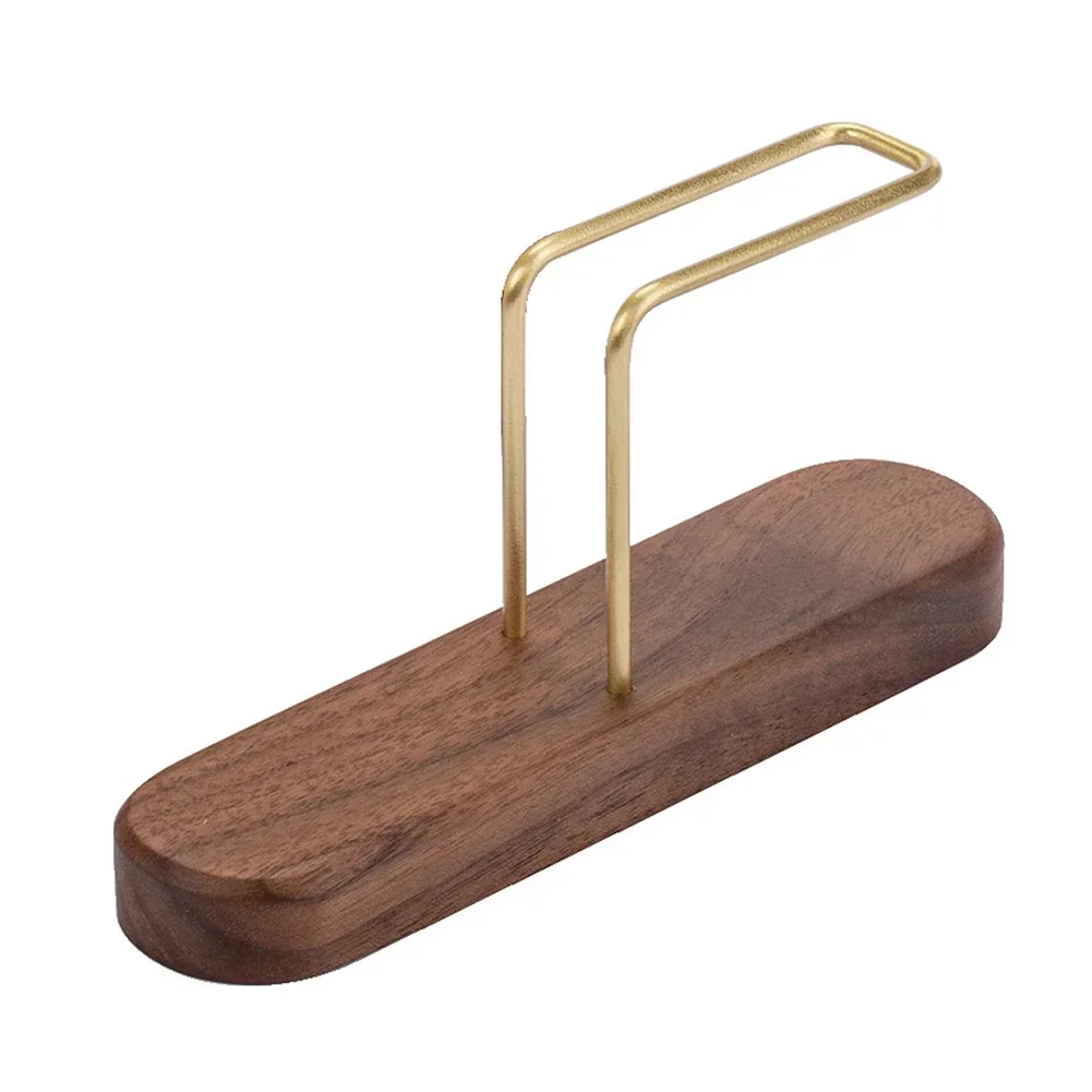 

Standing Design Walnut Filter Paper Rack Holder Standing Design Constructed Of Brass And Walnut Wood Space Saving