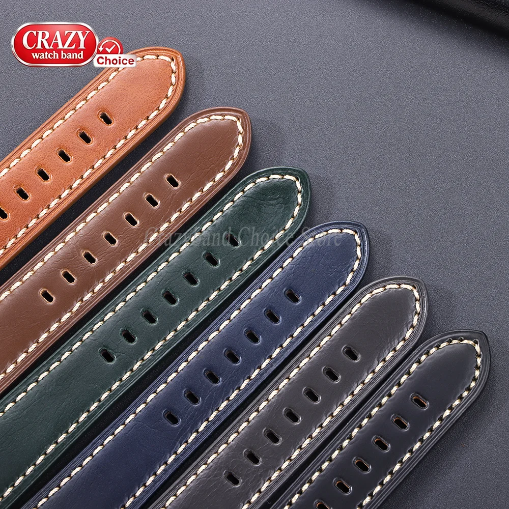 20mm 22mm 24mm 26mm 방수 정품 가죽 밴 - Leather Watch Band Men 리뷰 및 가격