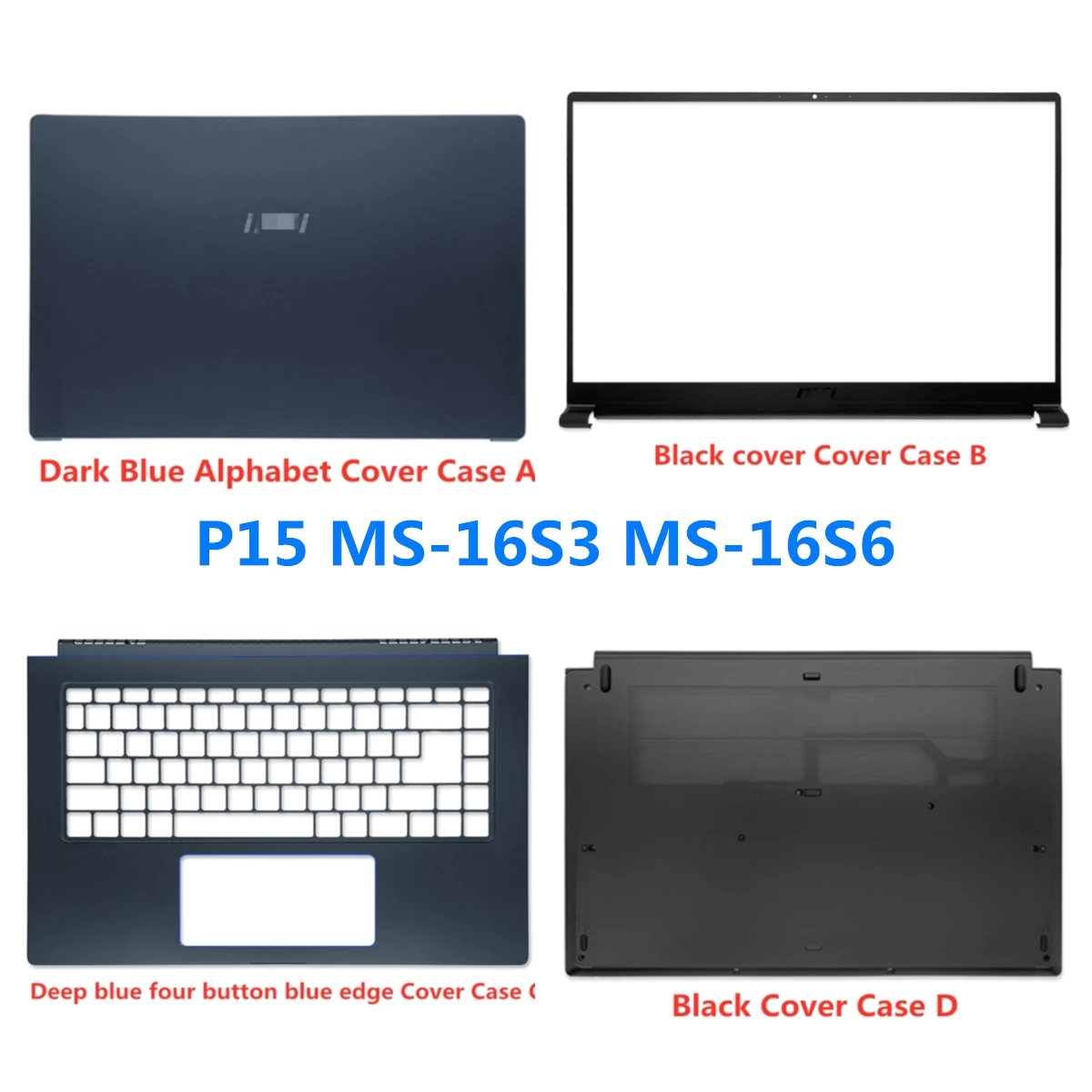 New Laptop For MSI Prestige 15 P15 MS-16S3 MS-16S6 LCD Back Cover Case/Front Bezel/Palmrest/Bottom Base/Hinges