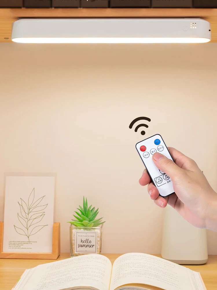 

led wall lamp student study desk lights switch remote control rechangeable easy install home reading wall lights