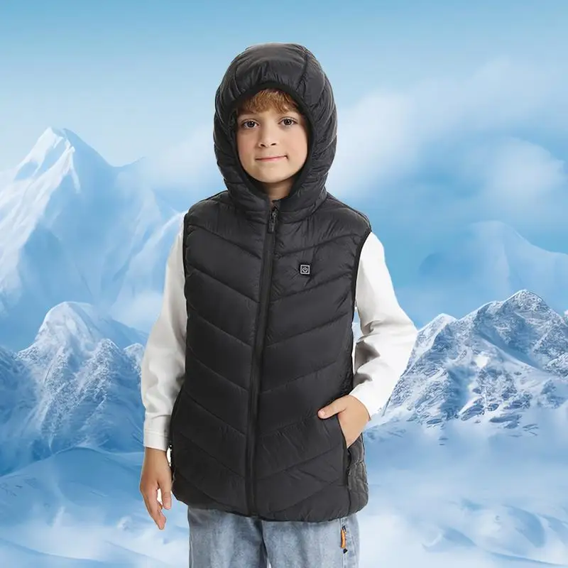 

10 Areas Heated Vest Electric Heated Jackets Child USB Intelligent Thermal Vest Girls Boys Winter Outdoor Coat Heater Vest