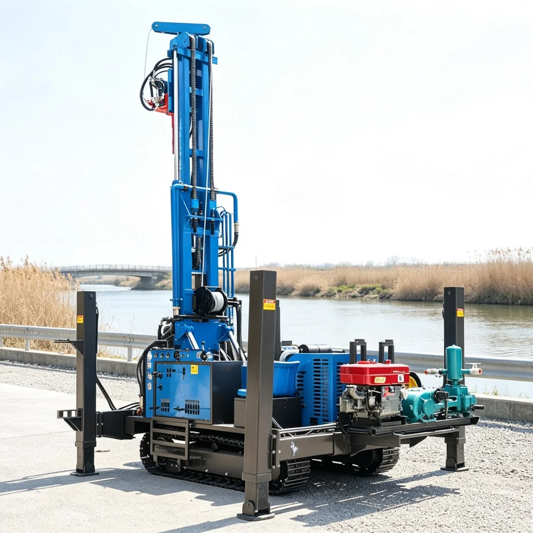 Customized Track‑mounted Pneumatic Water Well Drilling Rig, Field Deep‑hole Drilling Machinery