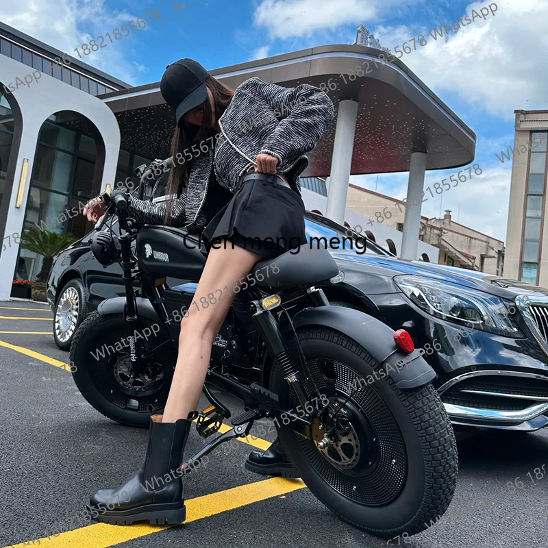 

Ebike Factory 48v E Bike Pure Electric Endurance 140km Black Vintage Fat Tire