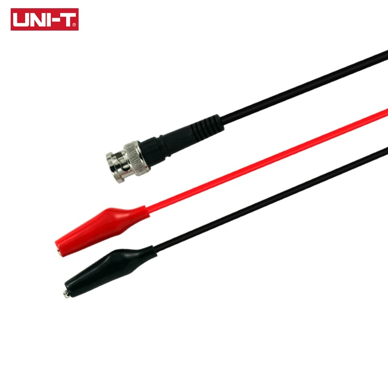 UNI-T 1meter UT-L02 BNC Alligator Clip Test Leads Line CATII 600V 2A BNC Connector For Instrument Inputs Oscilloscope Cable