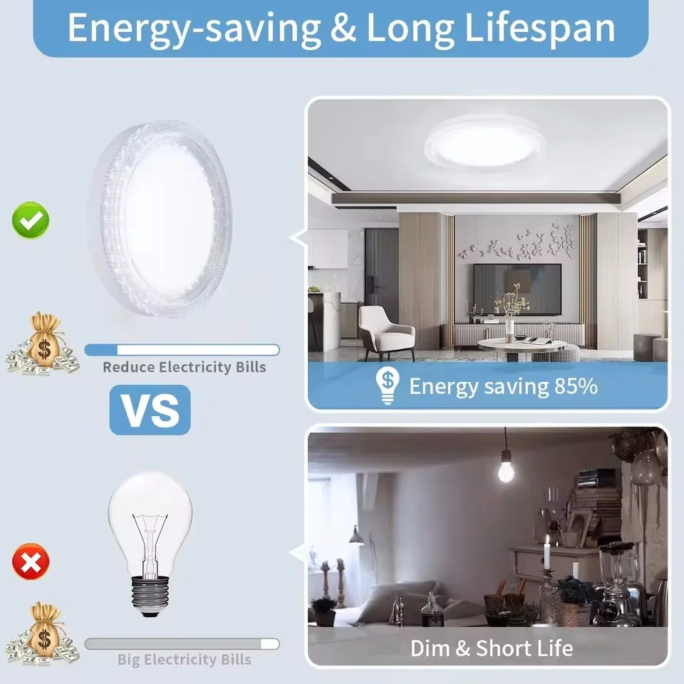 Modern Crystal LED Ceiling Lamp Circular Highlight Bathroom Light 48W 36W 24W 18W Bedroom Living Room Interior Home Decor Lights