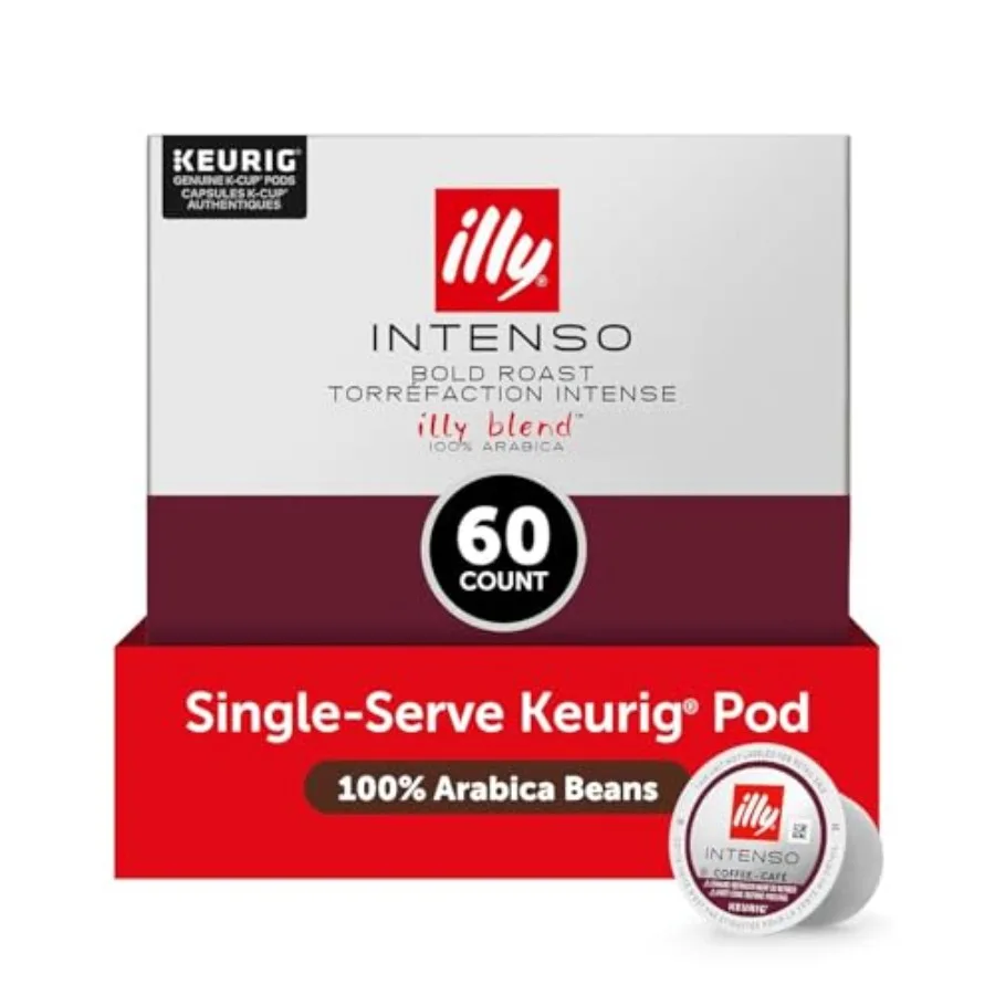 Coffee K Cup Pods for Keurig Machines Intenso Dark Roast 100% Arabica Premium Italian Coffee 6 Pack