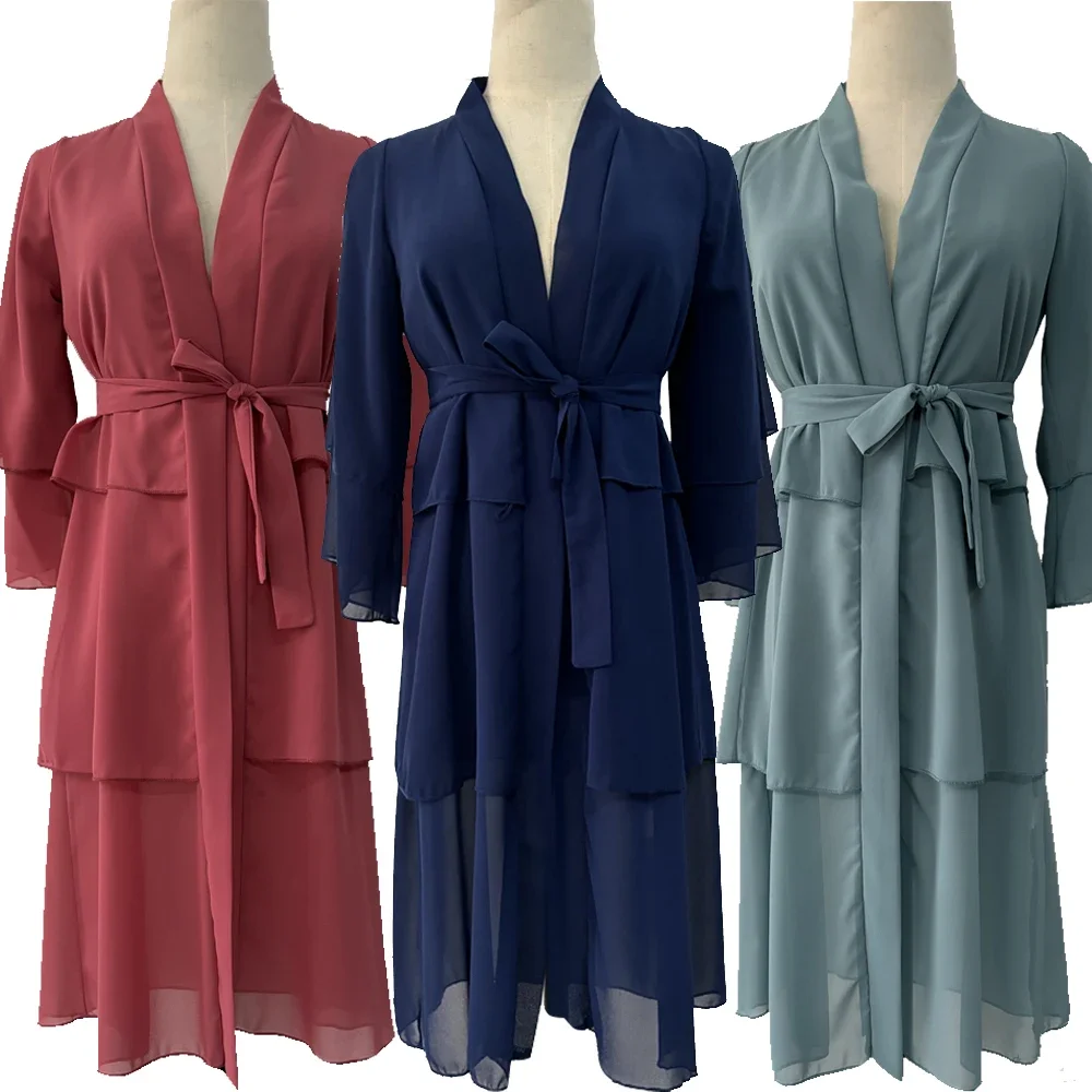 

Eid Muslim Girls Abaya for Kid Dress Chiffon Abayas Arab Dubai Cardigan Jalabiya Party Dresses Kaftan Vestido Long Robe Jalabiya