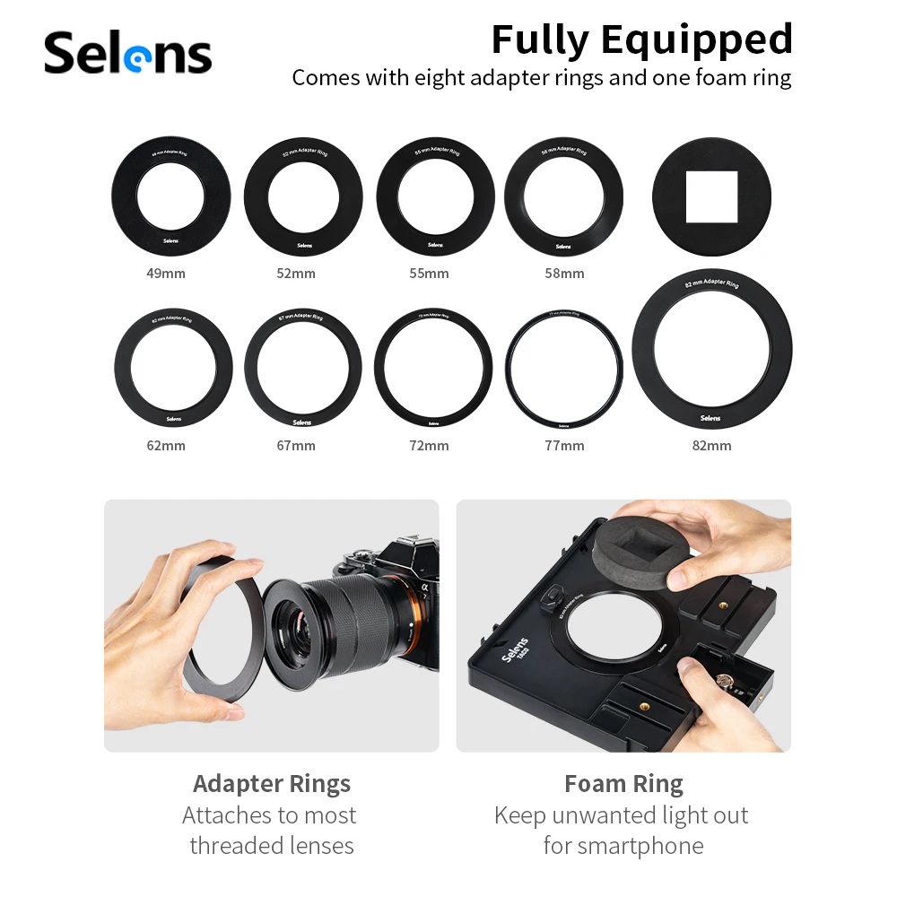 Selens Portable Teleprompter Prompter Smartphone/Camera Video Recording Streaming Support Horizontal and Vertical Shooting