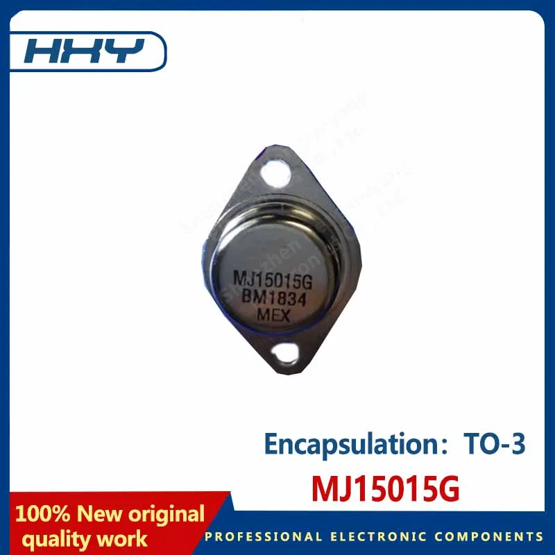 5pcs  The MJ15015G package is a TO-3 n-channel bipolar power transistor