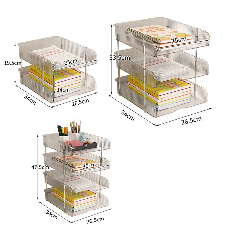 Book storage rack desk rack desktop storage box thickened multi-layer acrylic dormitory storage artifact