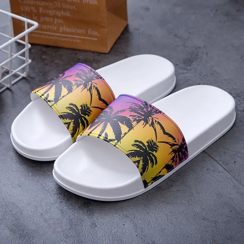 Comfortable Open Toe Sandals Summer Unisex Beach Slippers Lightweight Anti-Odor Slides for Pool Shower Home Outdoor