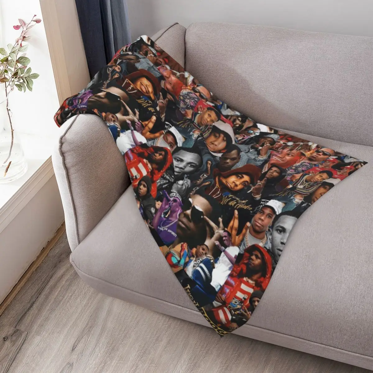 A Boogie Wit Da هوديي الكولاج رمي بطانية أريكة رمي أريكة للأطفال تأثيري أنيمي البطانيات