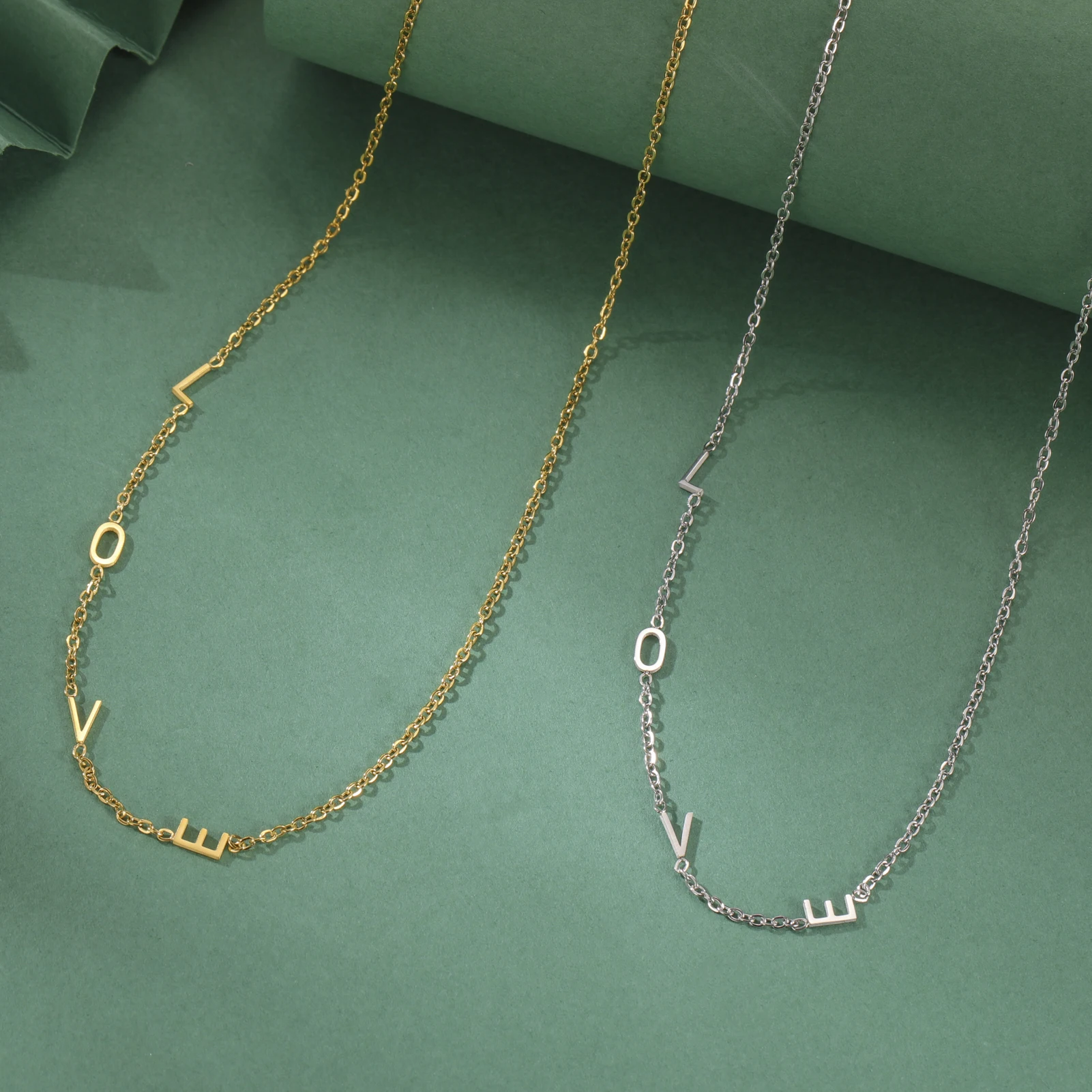 Personalisierte Initialen-Halsketten für Frauen, Edelstahl A-Z Alphabet, personalisierter Schmuck, Geschenk zum Muttertag – Detail 16