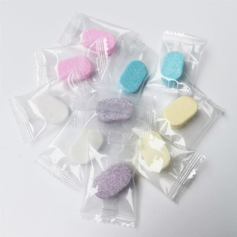 1-10pcs Dispenser Portátil Espuma Sabão Folhas de Mão Sanitizer Bubbler Portátil Quick Melt Mãos Efervescentes Sanitizer Sabão Tablets