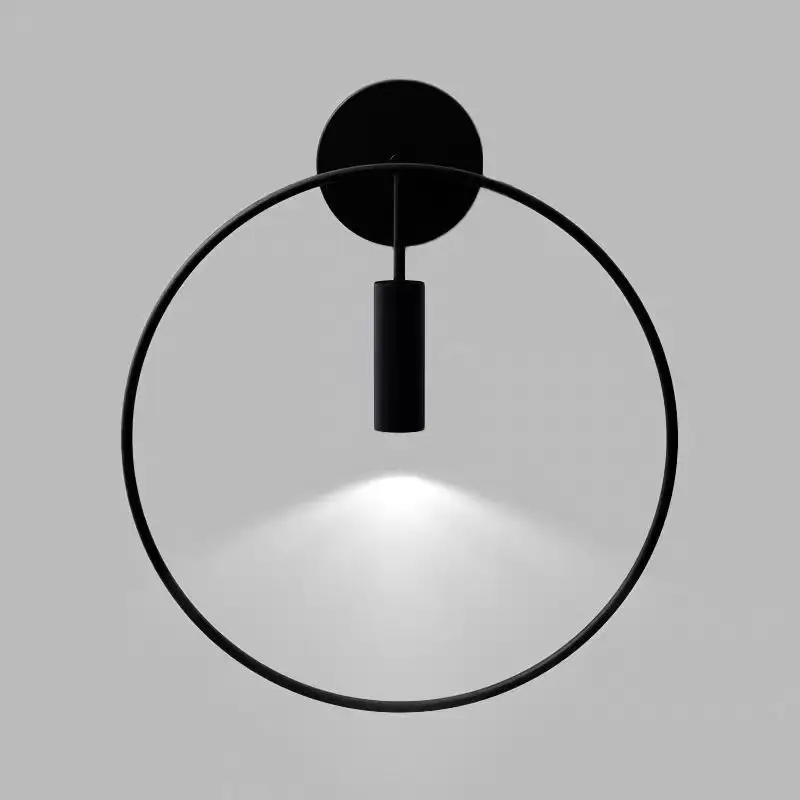 

Light Luxury Wall Lamp Nordic Brass Creative Minimalist Lamp for Bedroom Living Room Corridor Modern Circular Rotating Spotlight