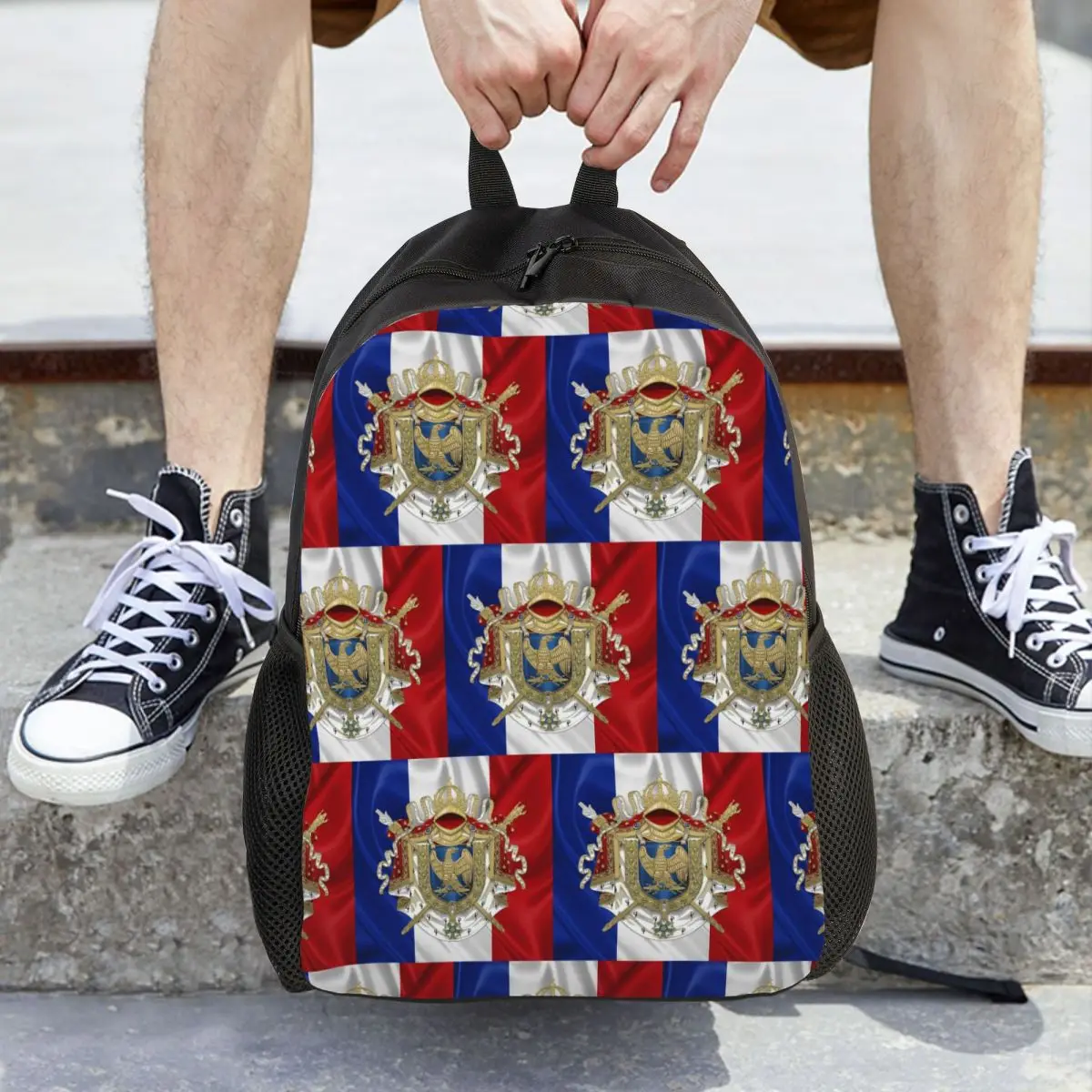 

Napoleonic French 85th Regimental Flag Backpack Daypack Large Capacity Boys Girls BookBag School Bag Shoulder Bags for Men Women