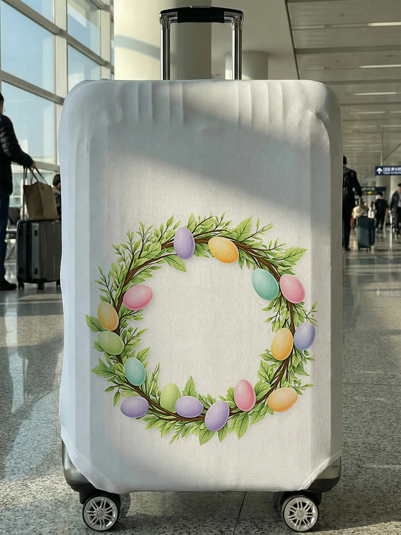 

Чехол для багажа с принтом пасхальных яиц, подходит для чемоданов 18-32 дюймов, чехол на ручку чемодана, дорожные аксессуары