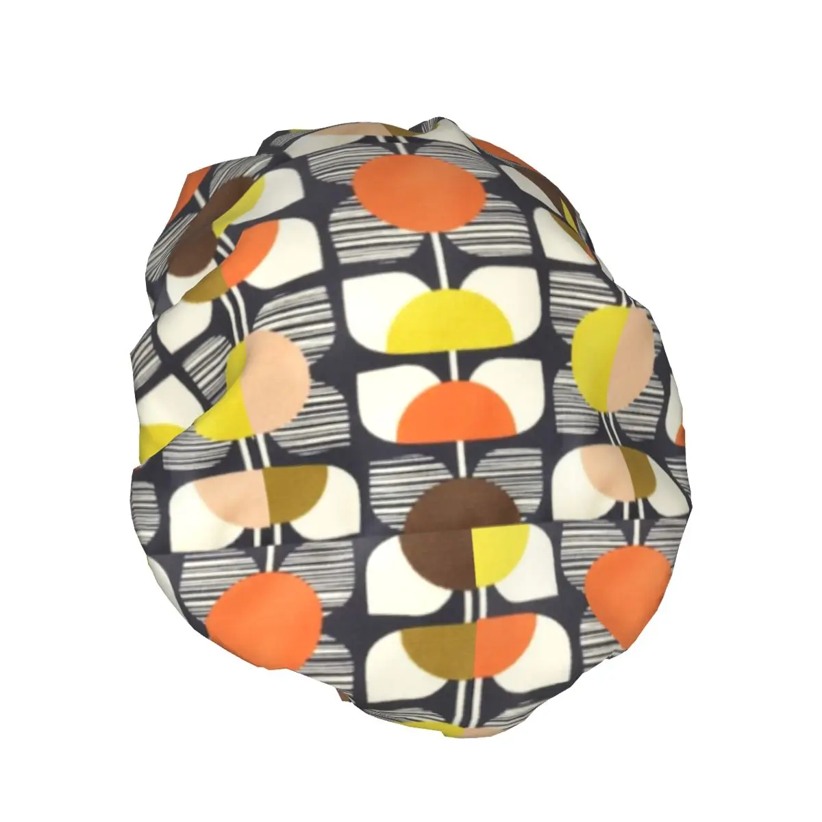 Custom Orla Kiely Colorful Flowers Shower Caps Women Reusable Waterproof Scandinavian Pattern Quick Drying Bath Hair Cap