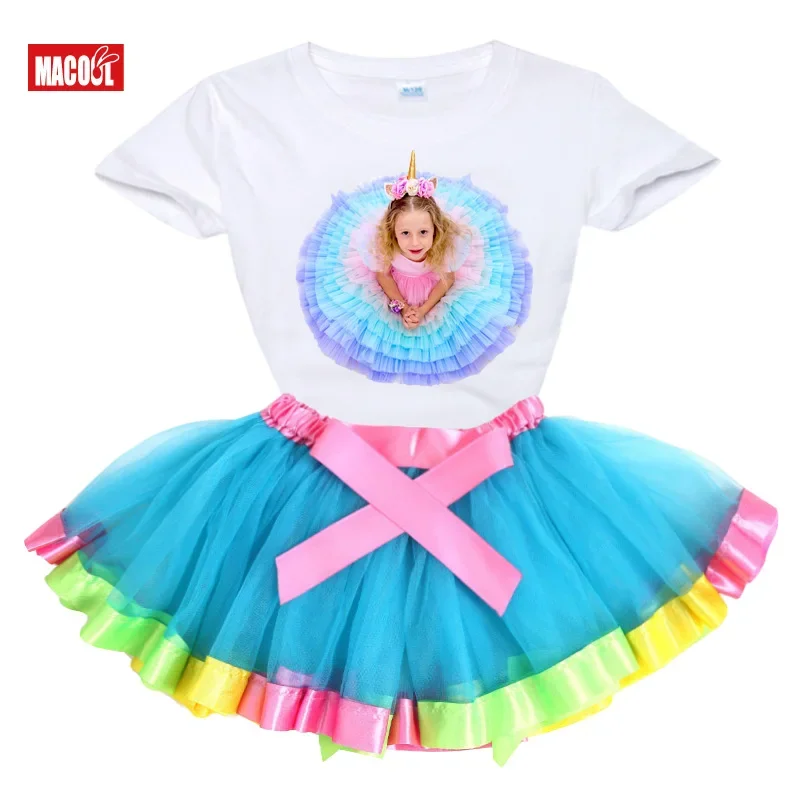 Nastya Clothes T Shirt Girls Outfits Sets 2pcs Kids Tutu Set for Girl Suit Tshirt+tutu Dress Fashion Summer Clothing Fashion Top