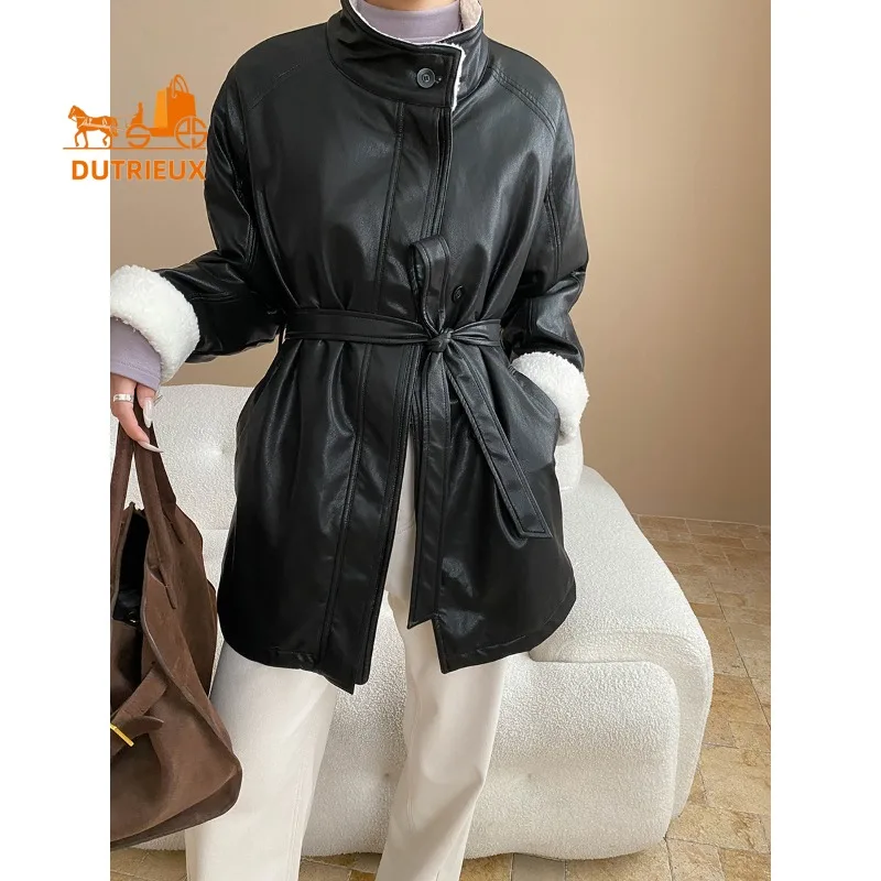 2025 New Spring and Autumn Women's Loose Suit Real Leather Jacket, 100% Genuine Sheepskin, Simple and Fashion Coat for Women