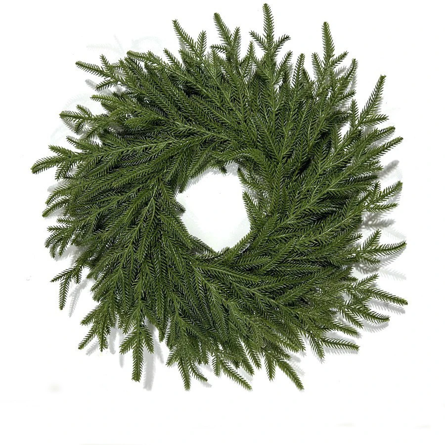 عيد الميلاد واقعية نورفولك الصنوبر إكليل الاصطناعي الصنوبر الخضرة جارلاند عيد الميلاد عطلة الموسمية الداخلية ديكور المنزل صمام #1