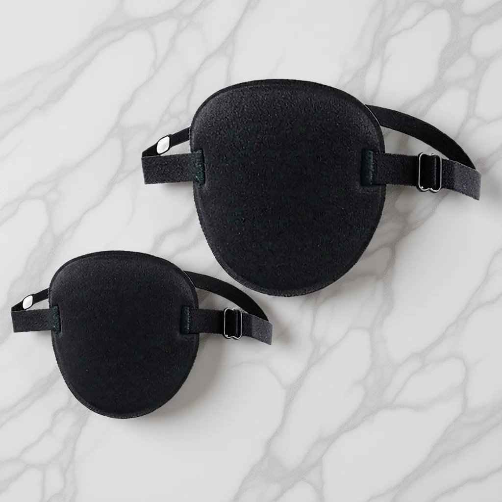 

2Pcs Adjustable Single Eye Patches Breathable Fabric PP Cotton Comfortable for Amblyopia Strabismus Training Eye Care Suitable