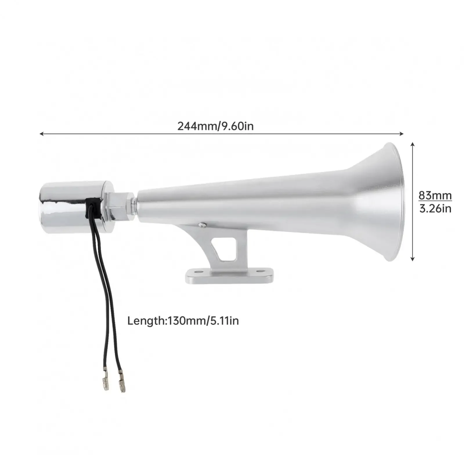 180dB Super Loud Zinc Alloy 12 / 24V Single Tube Air Horn for Trucks Buses Boat Trains etc, Wear-resistant Whistle Horn