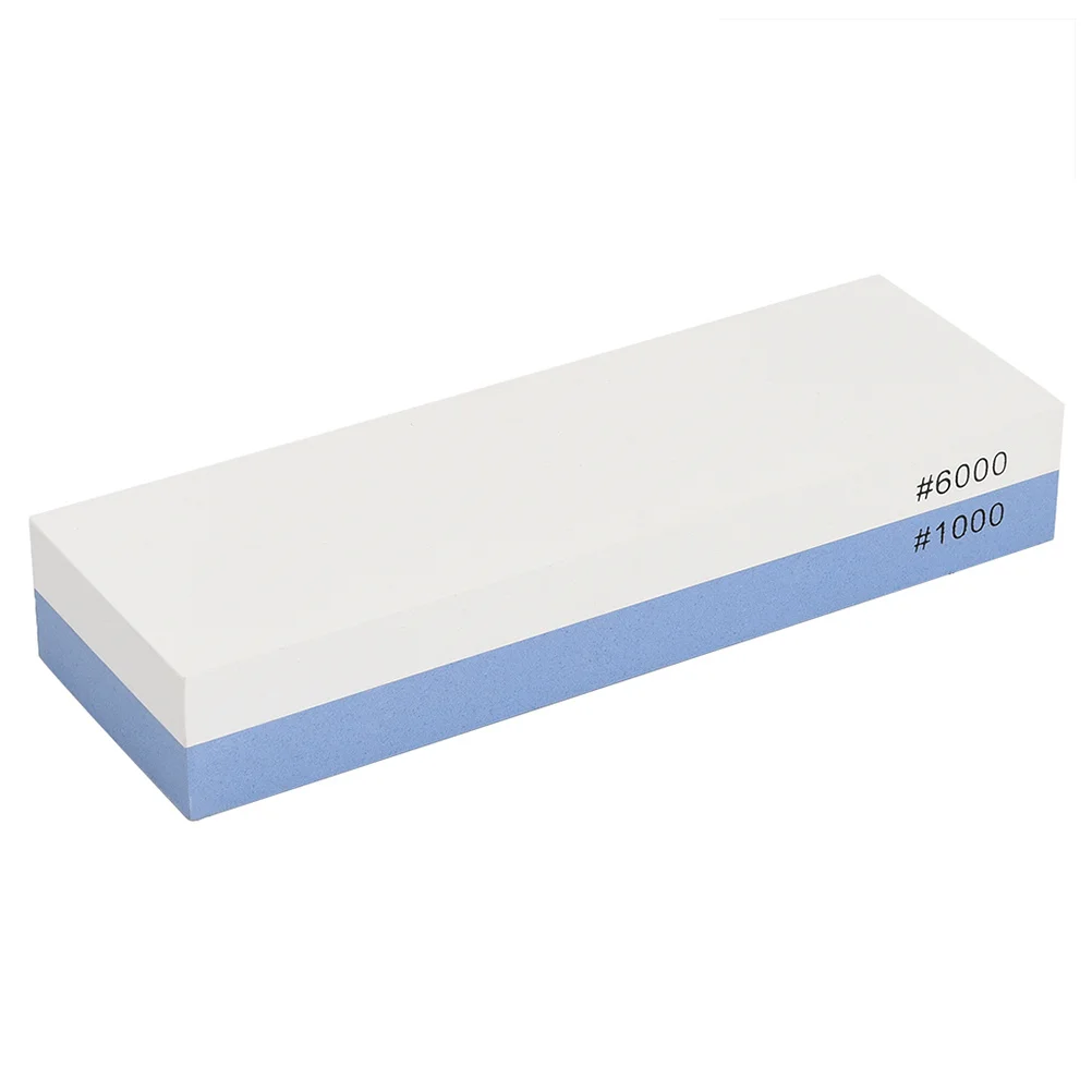 

1000 6000 Grit Professional Whetstone Dual Sided Sharpener Blue White Heat Resistant Non Slip Base Quick Polish