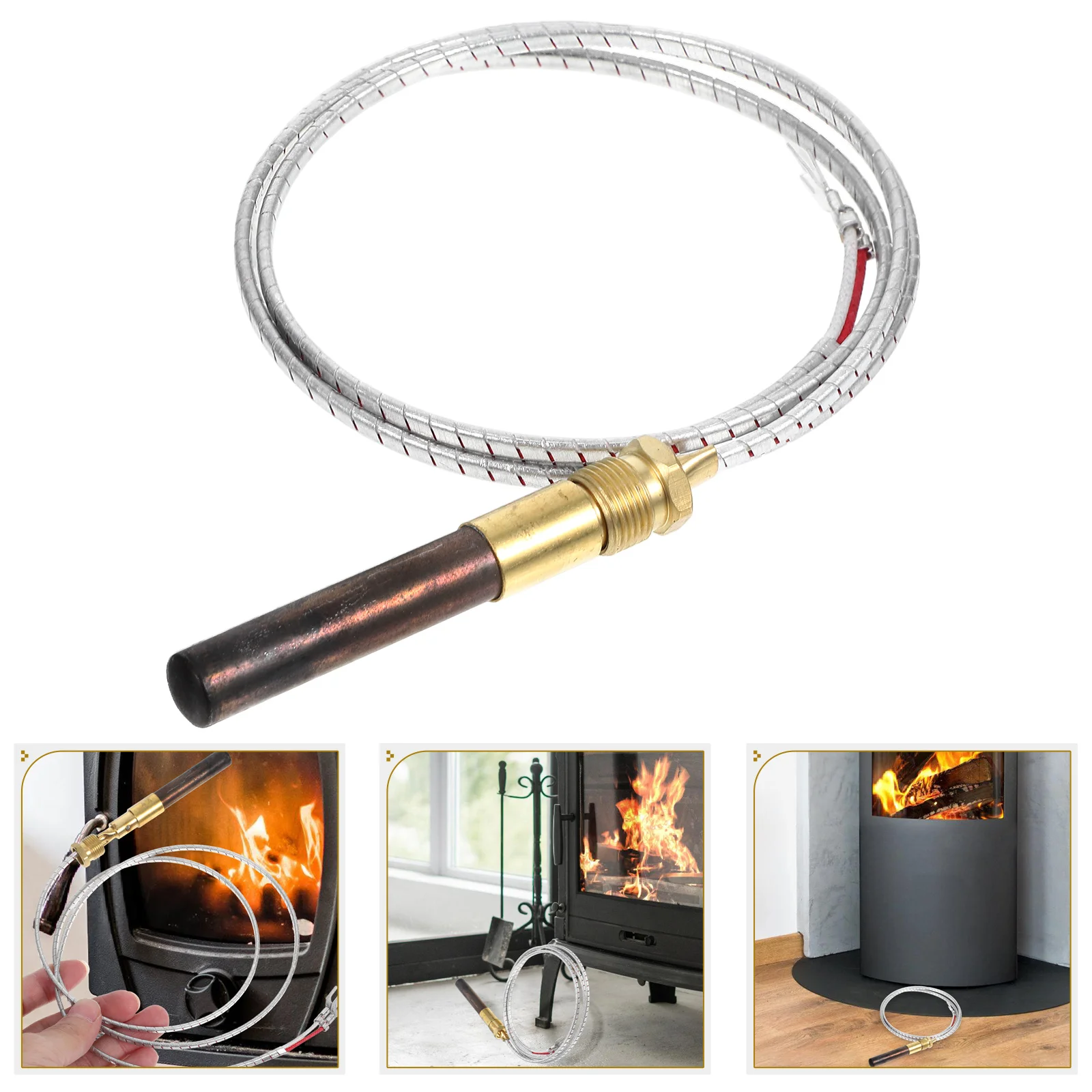

Universal Gas Thermocouple Replacement Kit Aluminumclad Wire High Efficiency Temperature Sensor For Fireplace Water Heater Fryer